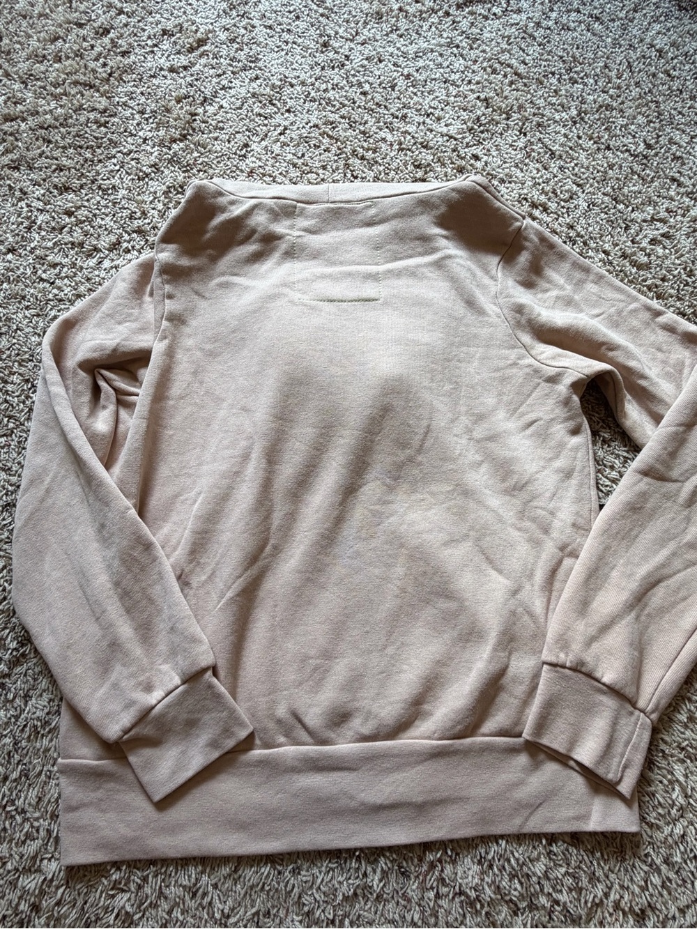 Aviator Nation Beige Zip-Up Hoodie with Retro Rainbow Stripe - Picture 5 of 5
